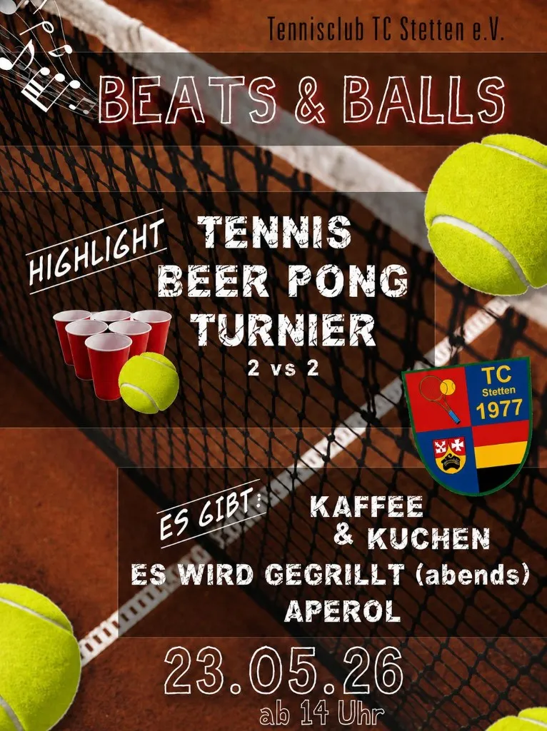 Flyer Beats & Balls 2026 beim TC Stetten